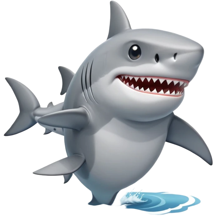 Shark shrugging shoulders  emoji