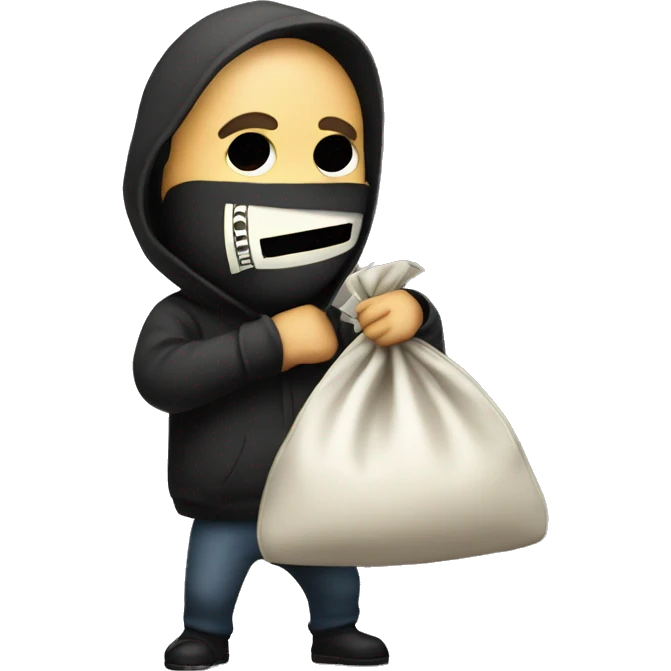 Robber with a money bag emoji
