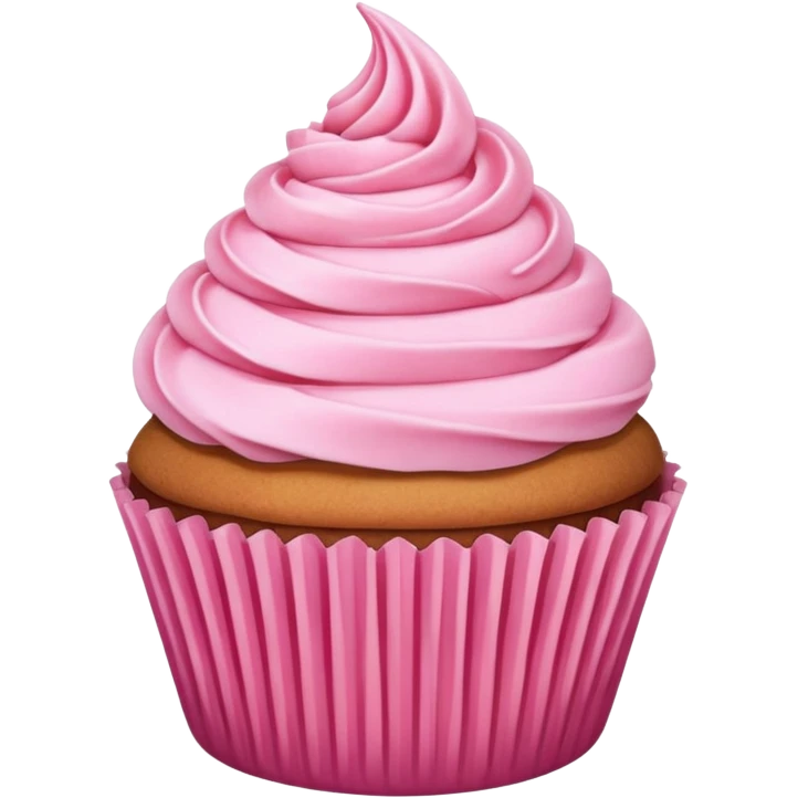 Cupcake with pink icing emoji