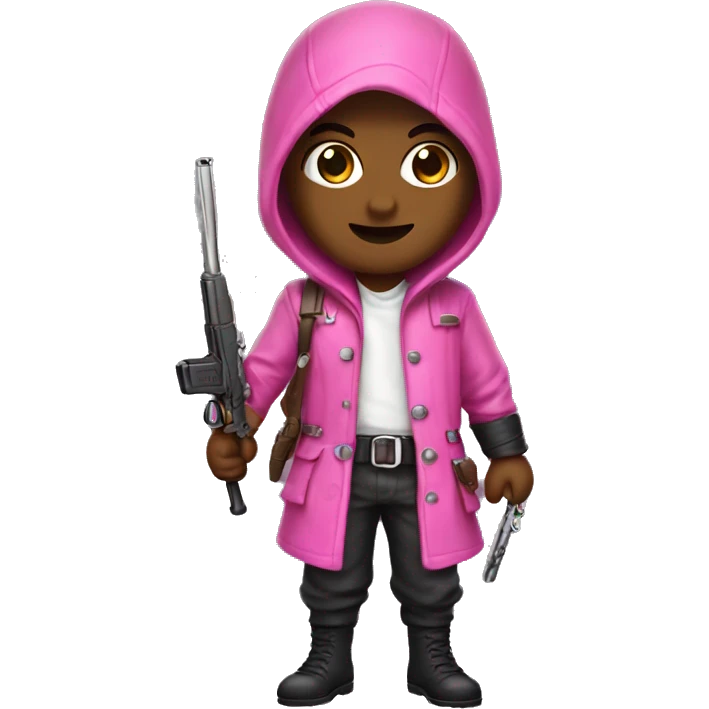 Assassin wearing pink clothing emoji