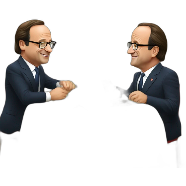 François Hollande entrain de manger de la merde emoji