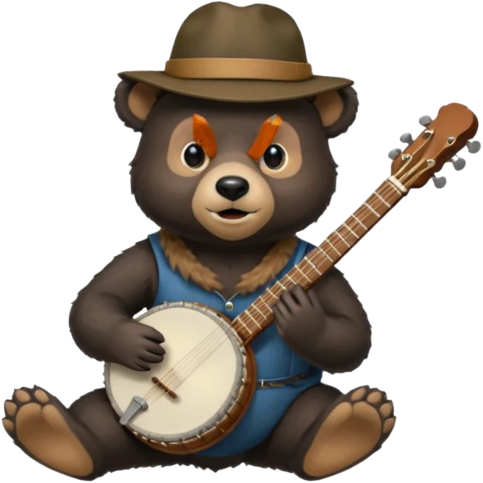 black bear musician emoji