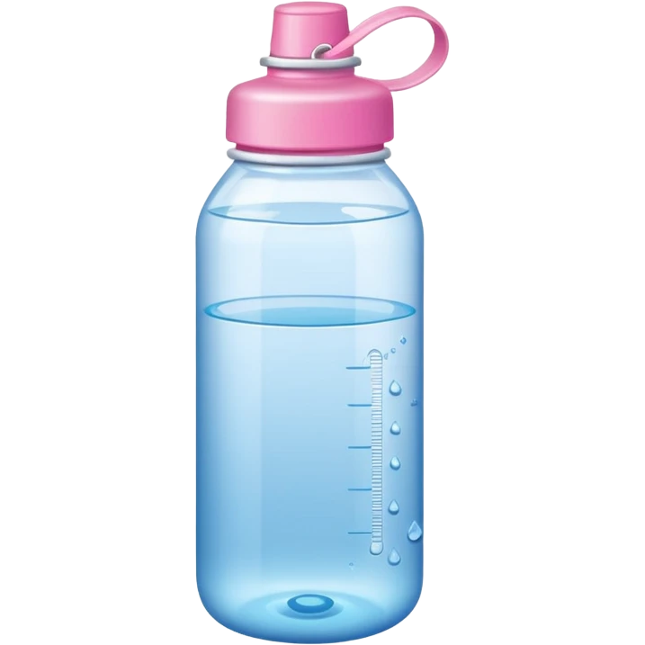 water bottle pink tag emoji
