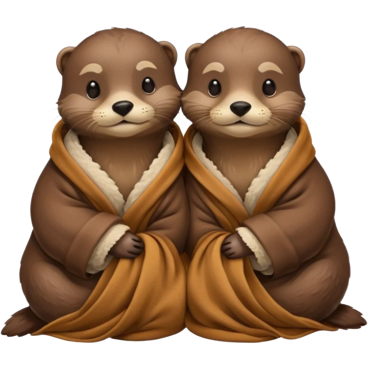 Otter snuggle up with a blanket emoji