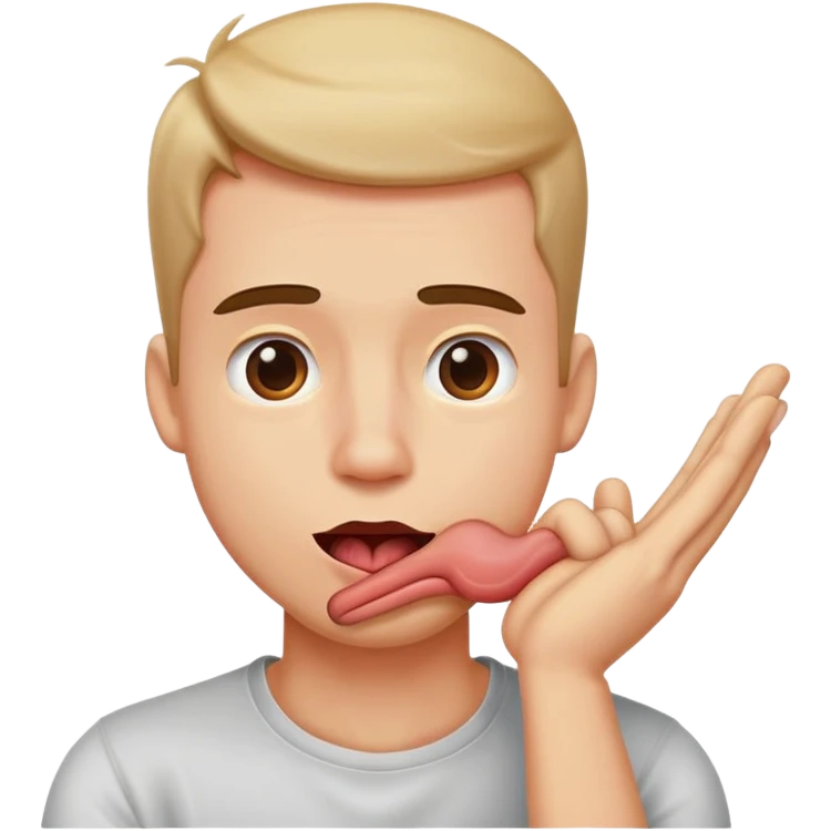 arms crossed holding neck guy sticking out his tongue  emoji