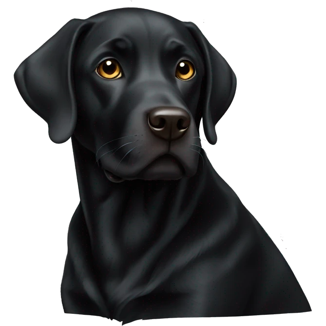 Black labrador dog emoji