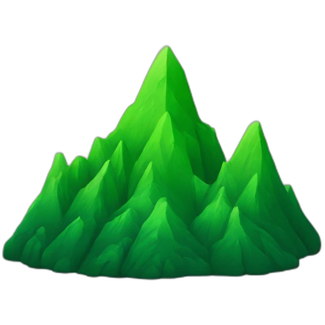 Green peaks emoji