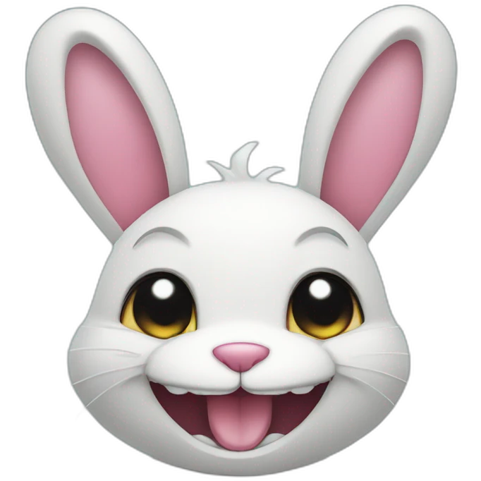 Bunny smiling with toothy grin  emoji