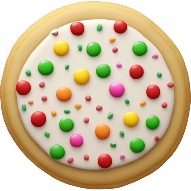 cute christmas sugar cookie with sprinkles  emoji