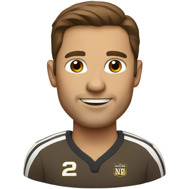 Brown haired football coach emoji
