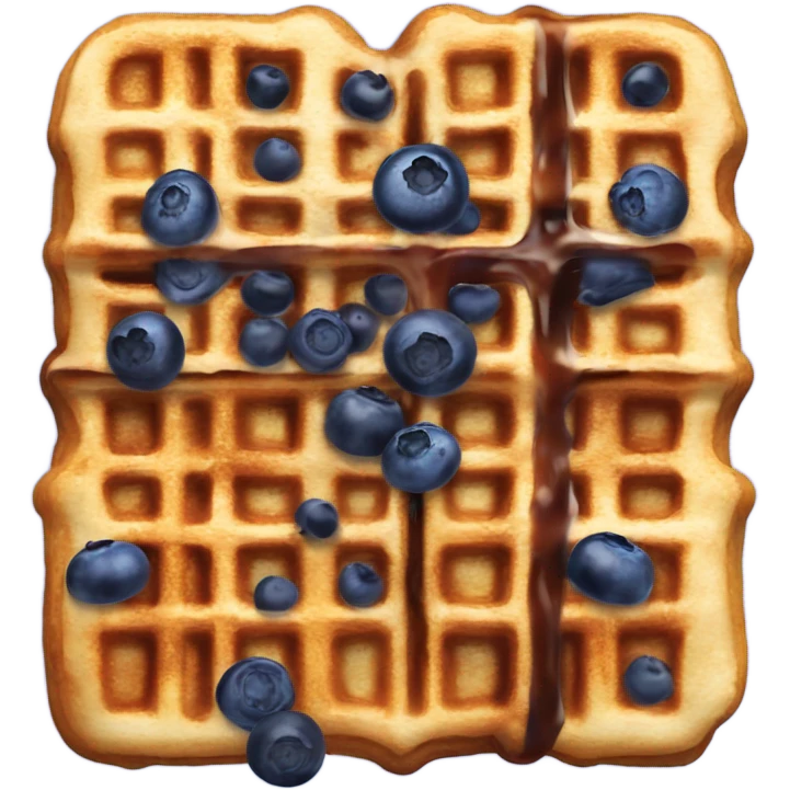 blueberry waffles with maple syrup  emoji