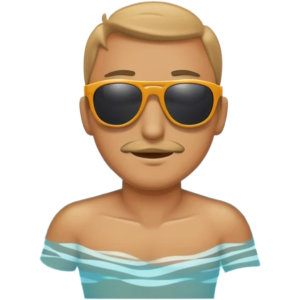 un hombre en una piscina emoji