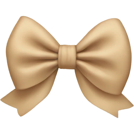 beige bow emoji