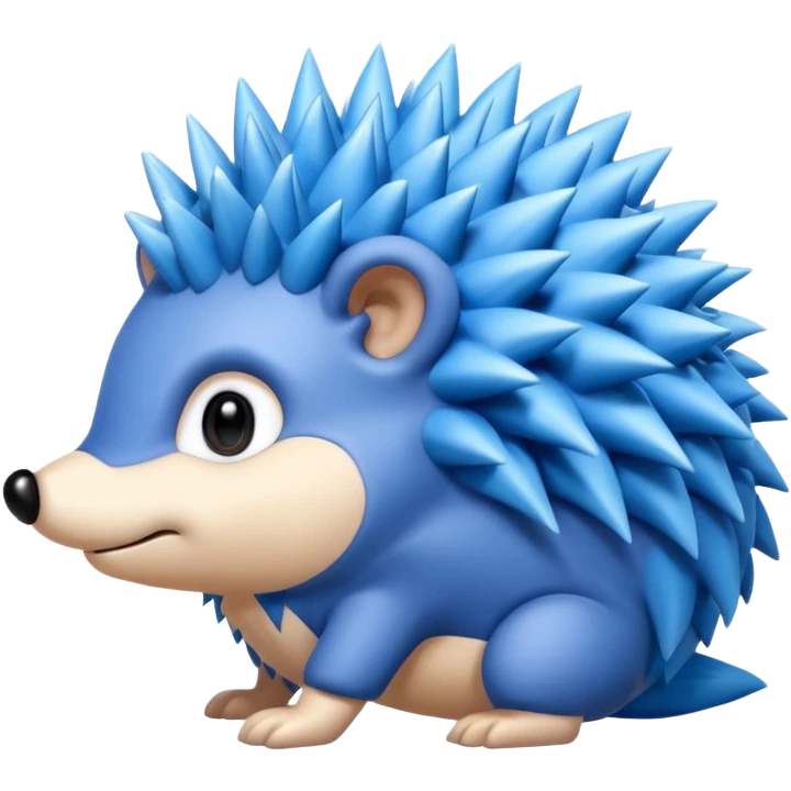 A blue hedgehog with 6 spines  emoji