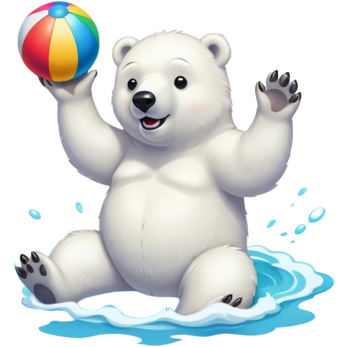Polar bear hitting a  emoji