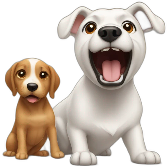 dog barking at child emoji