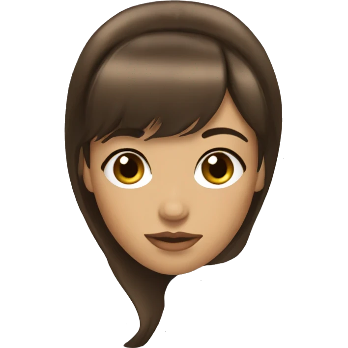 hot brown hair brown eyed latina with bangs  emoji