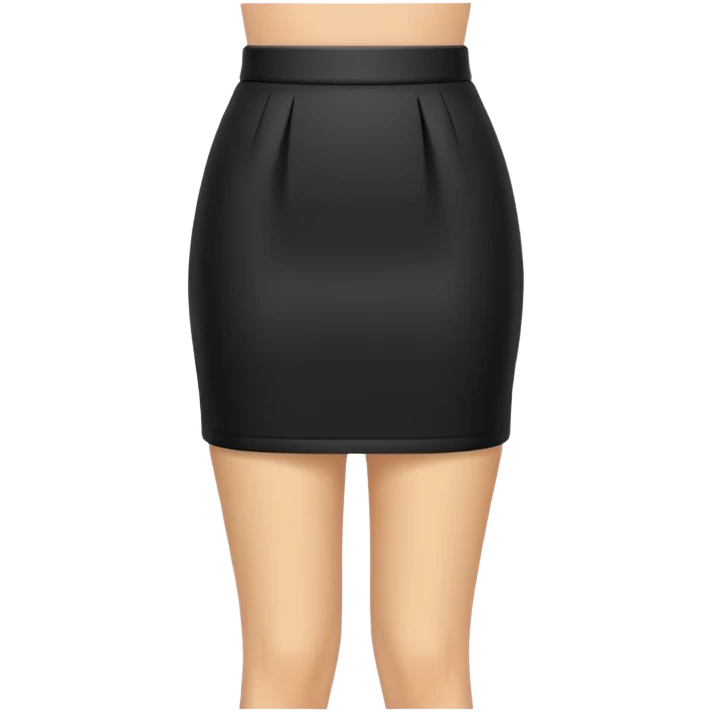 plain isolated black mini pencil skirt emoji