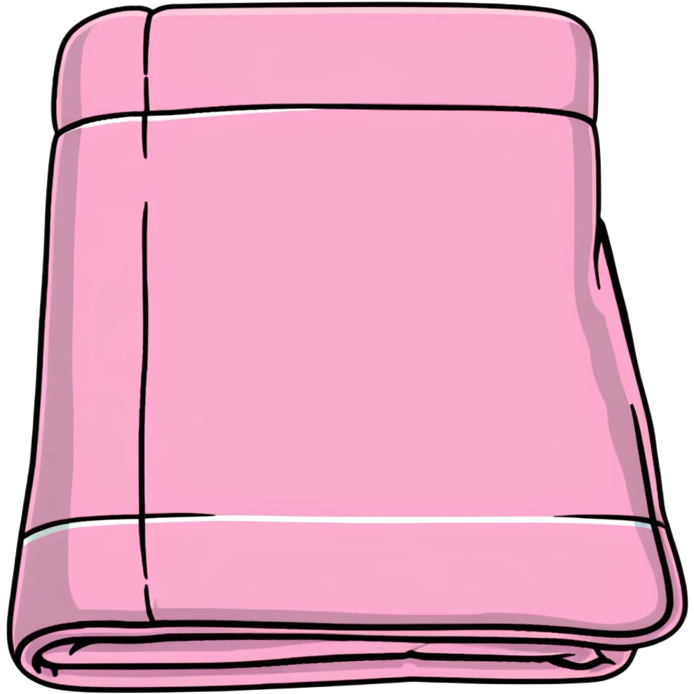 cozy pink checkered blanket emoji