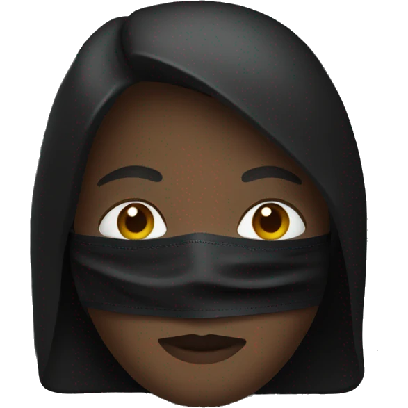 Black face mask emoji