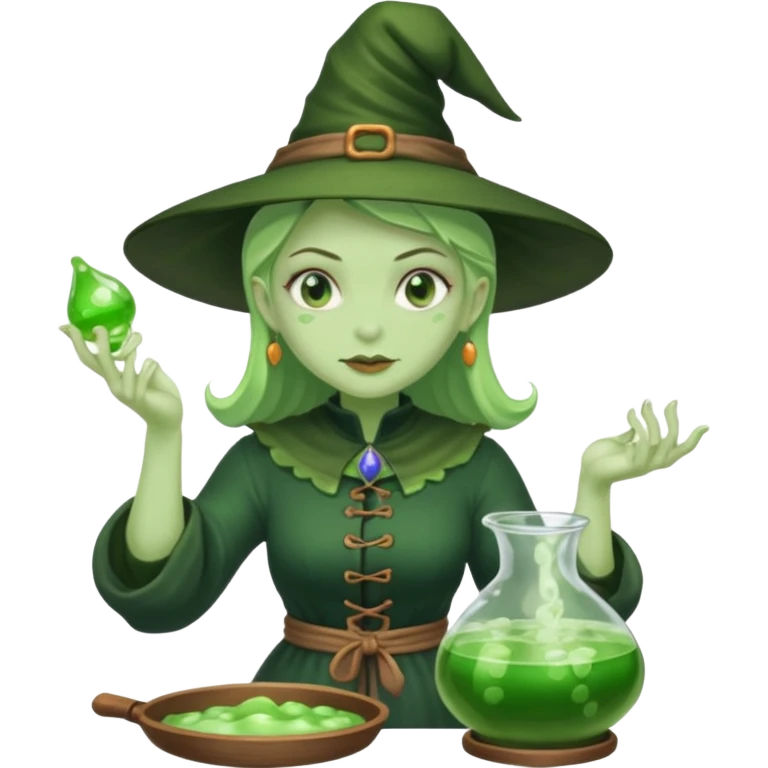 green witch cooking potion emoji