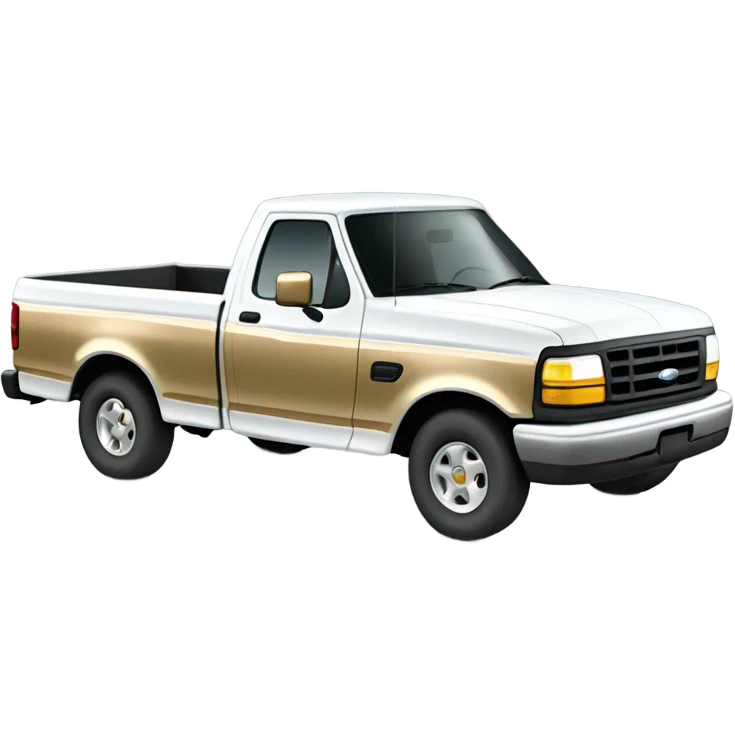 1995 short bed f150 white and gold emoji