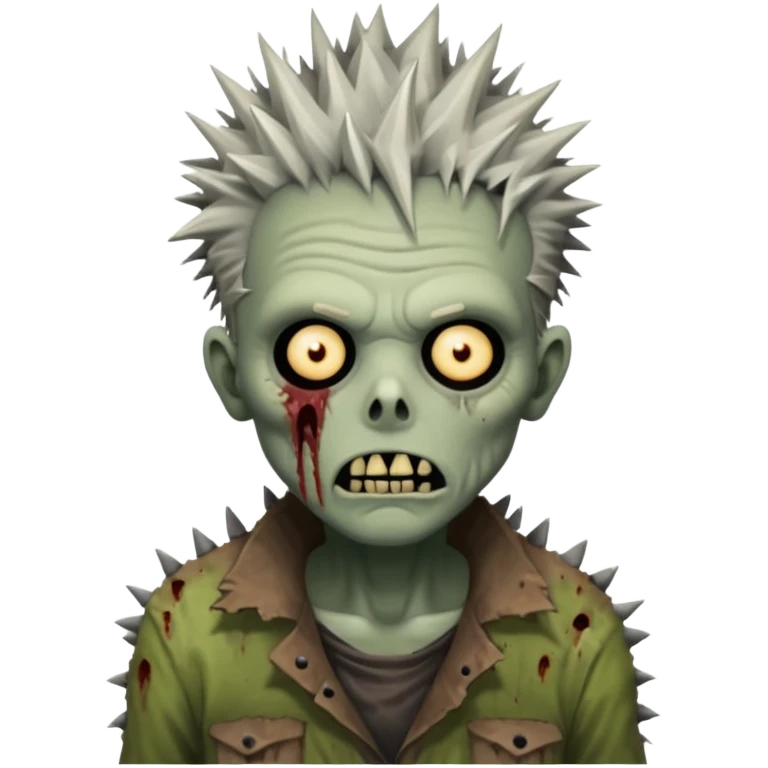 spiky haired zombie emoji