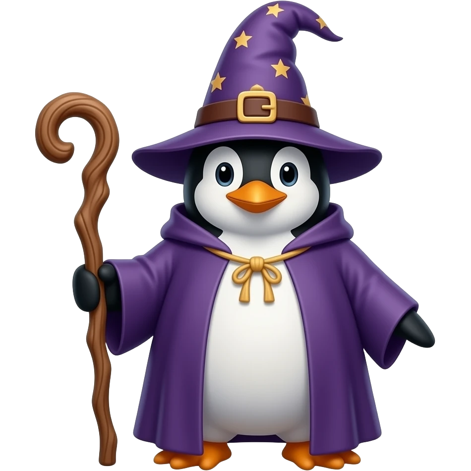 Penguin Wizard emoji