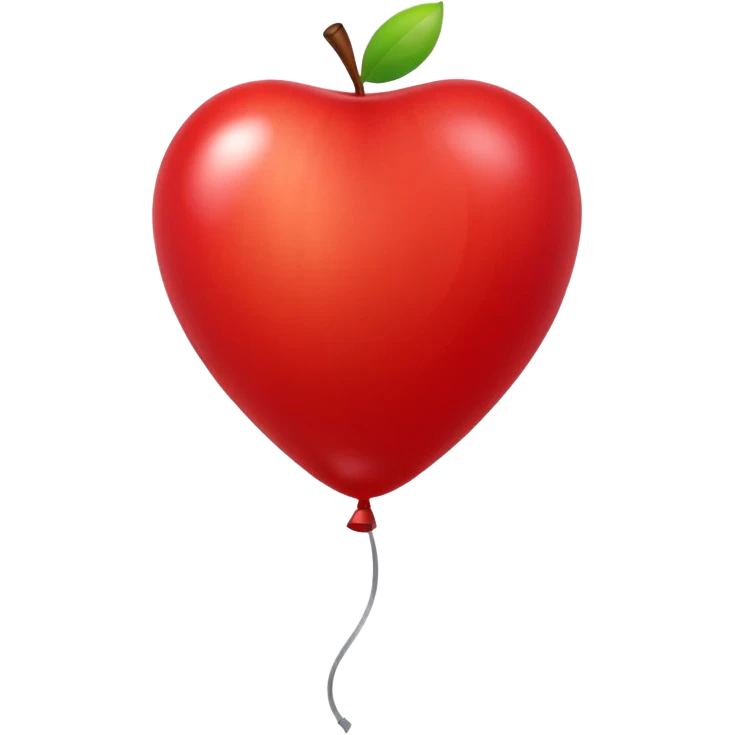 Apple, balloon style emoji