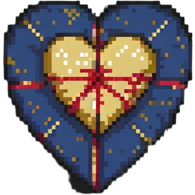 kintsugi heart pixel art emoji