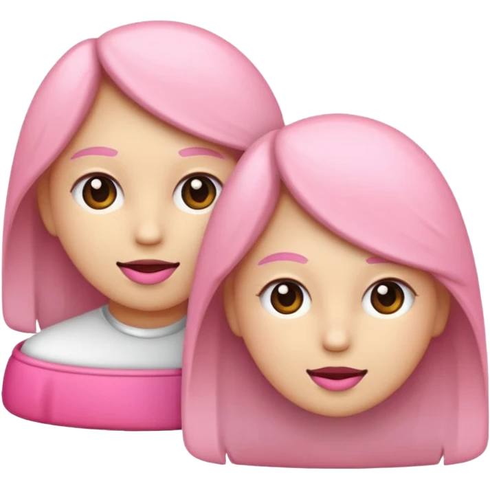 Crie um emoji de fone de ouvido branco com 2 lacinhos rosas claros emoji