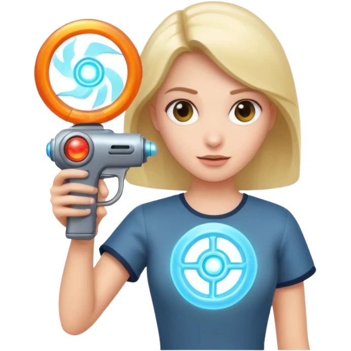 woman with portal gun emoji