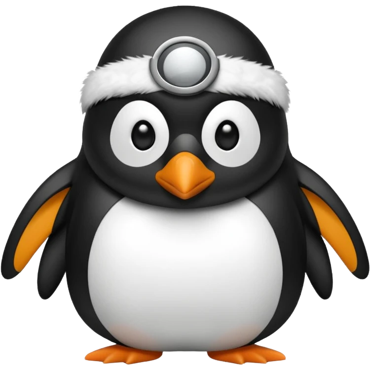 Penguin wearing I emoji