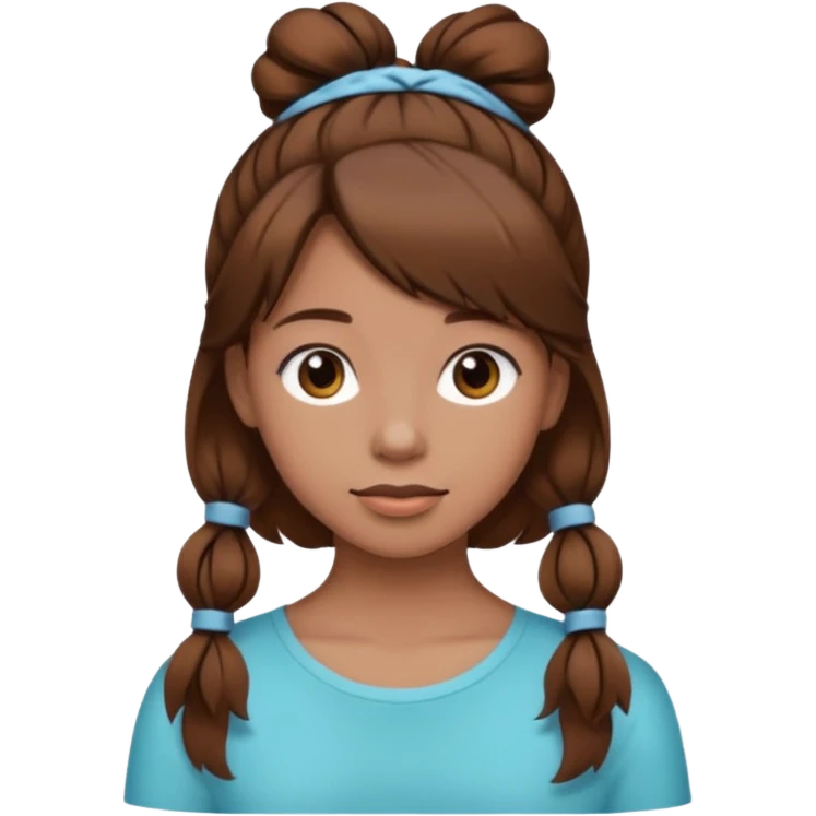 Goma de pelo marrón chica emoji
