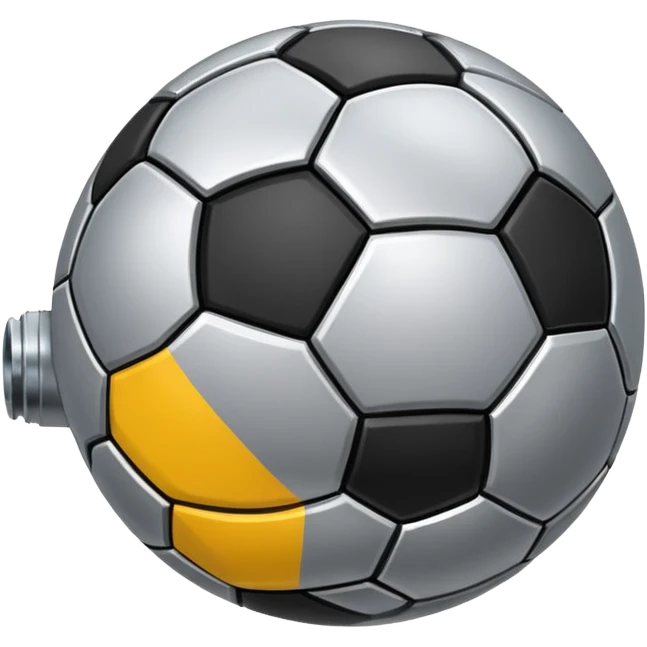 close-up of a football valve where the ball is pumped up, realistic, simple background emoji