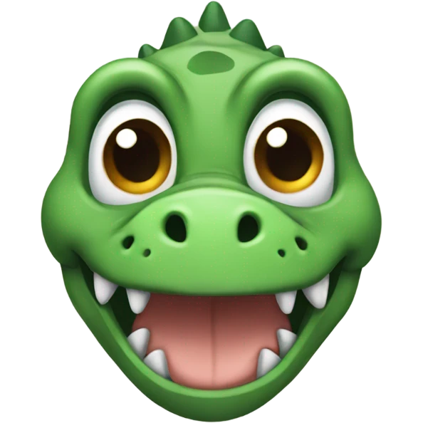 A dinosaur wearing mouse ears emoji