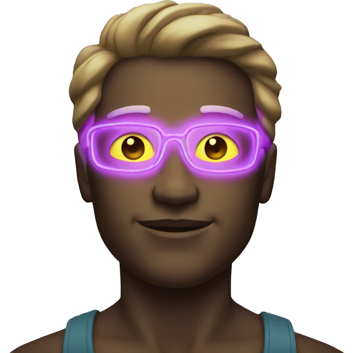 glowing neon emoji