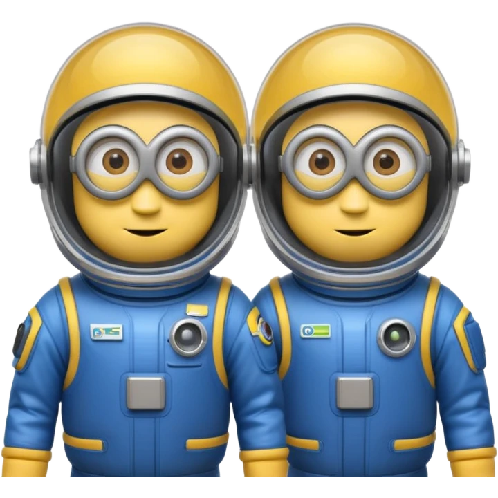 two minions with space suits emoji