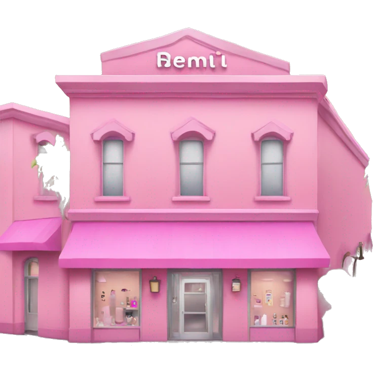 pink location with beauty salon in the middle emoji