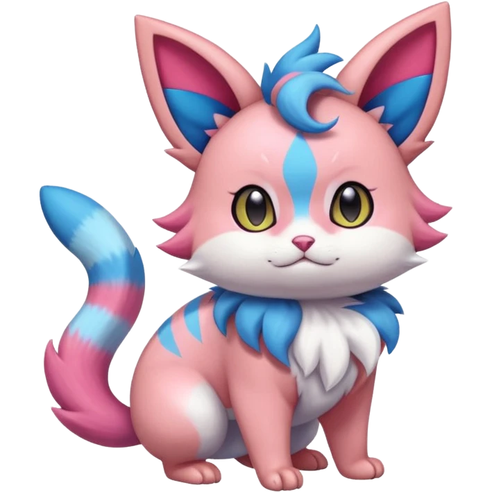 Cute Pellucid Snappy Torracat-Sylveon-beast emoji