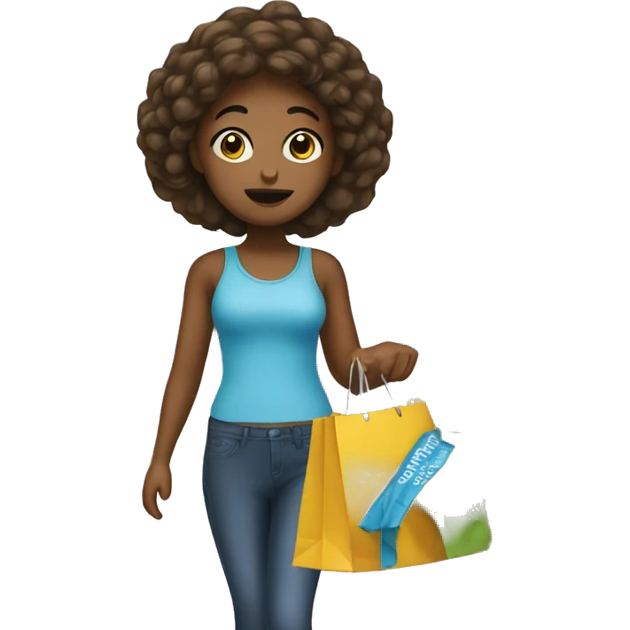 Girl that is addicted to shopping at target emoji