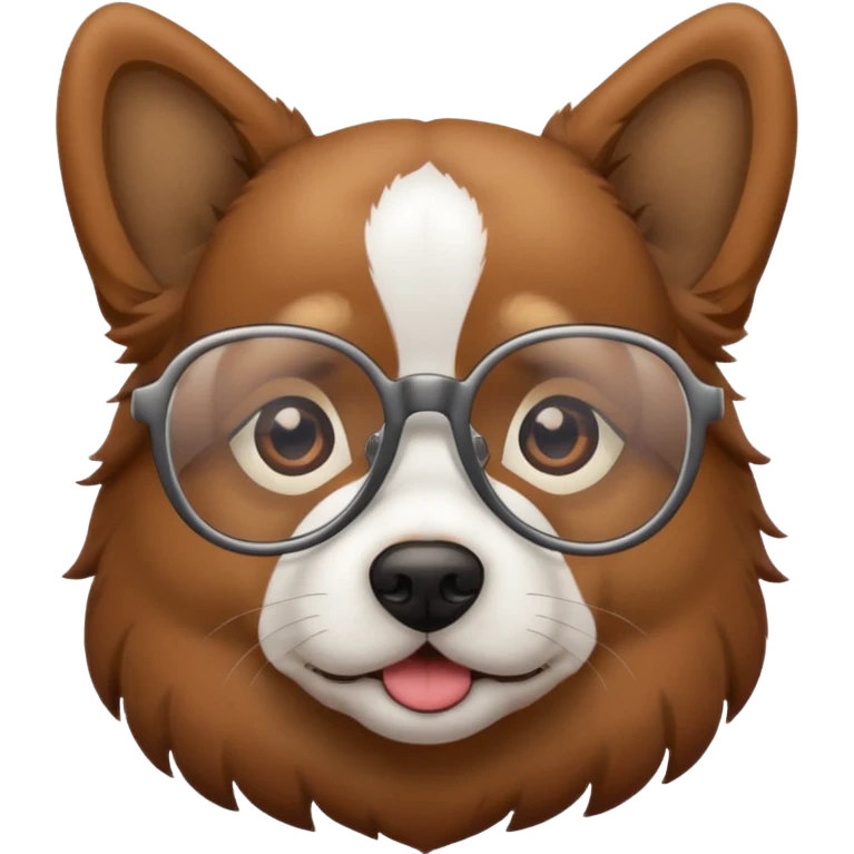 Perro con lentes emoji