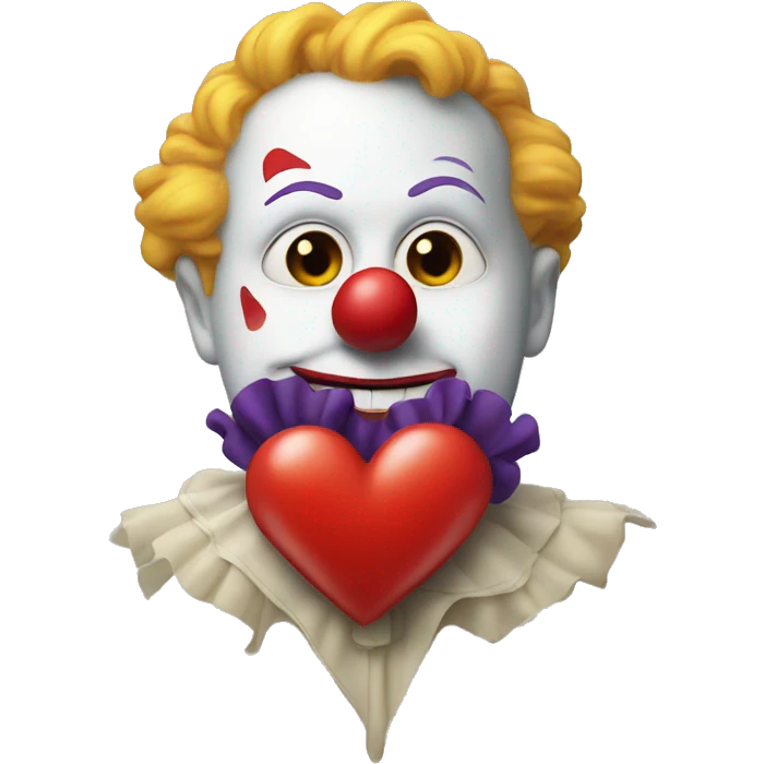 Heart with clown  emoji