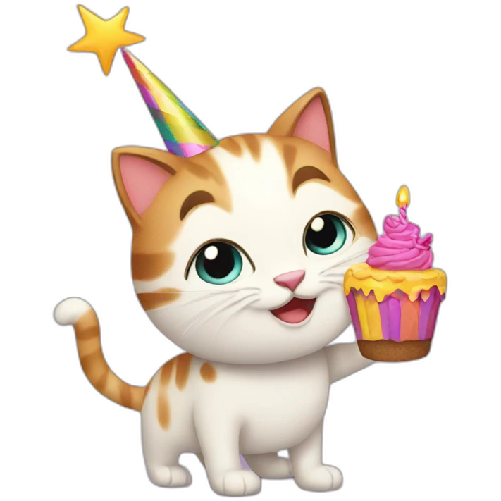 happy birthday funny cat emoji