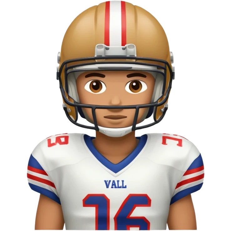American football player in helmet and uniform emoji