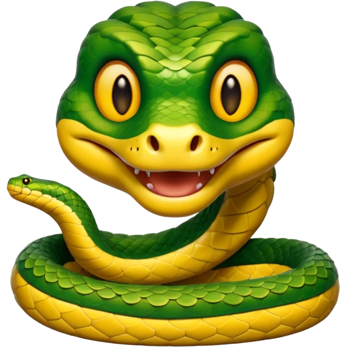 friendly snake face emoji