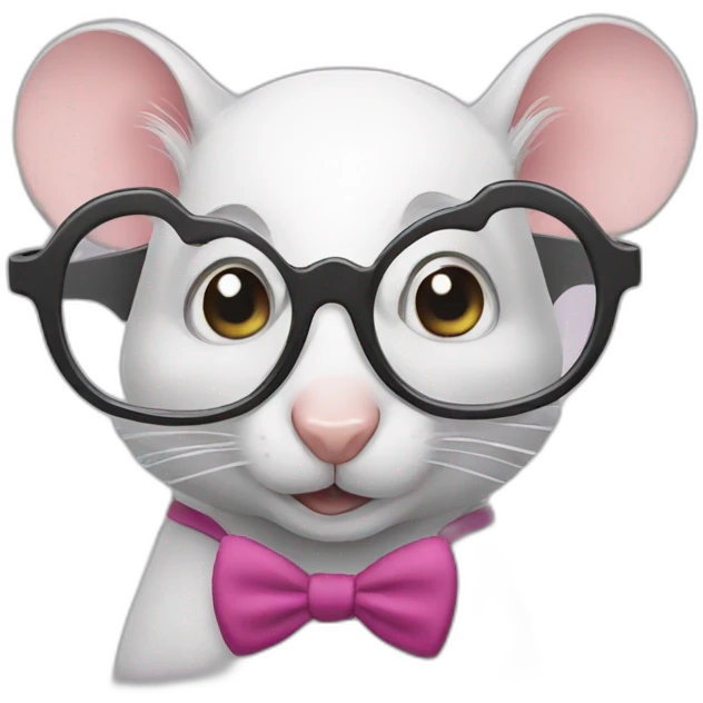 Mouse with glasses emoji