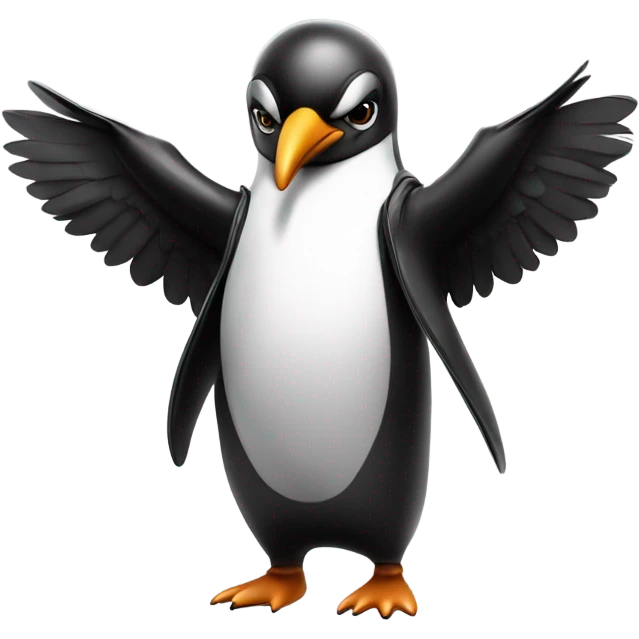 a cool penguin with vape emoji