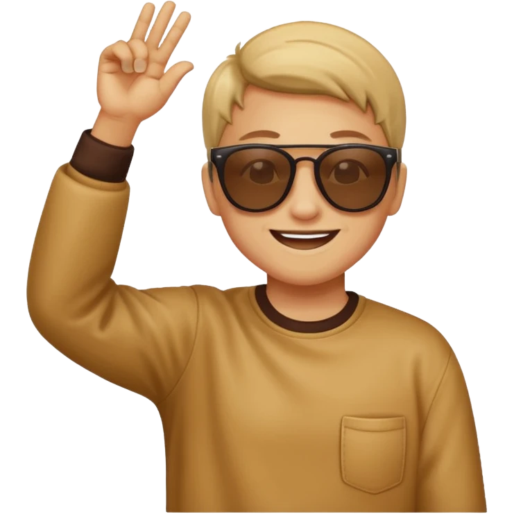Dabbing with sunglasses emoji