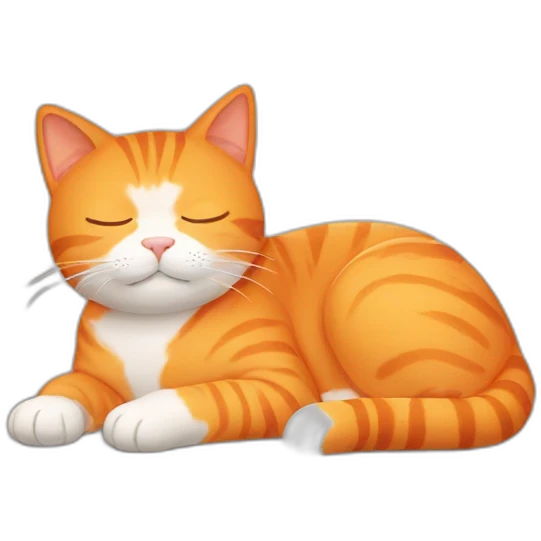 Sleeping orange cat  emoji